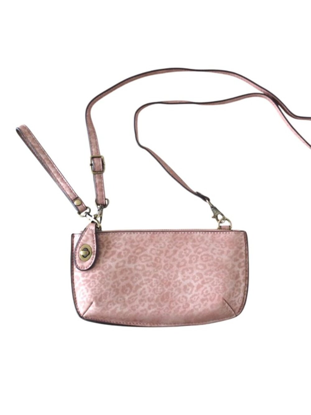 Joy Susan Pink Leopard Print Convertible Bag – Wristlet & Crossbody like new